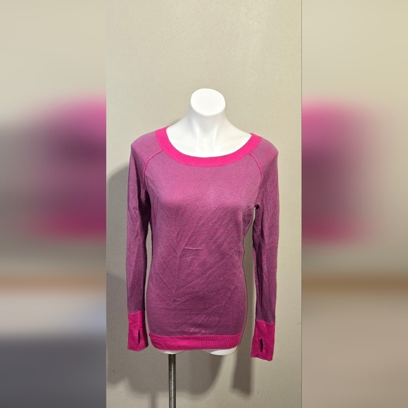 Lululemon Chai Time Pullover IIHeathered Paris Pink Reversible Women's - Picture 3 of 10